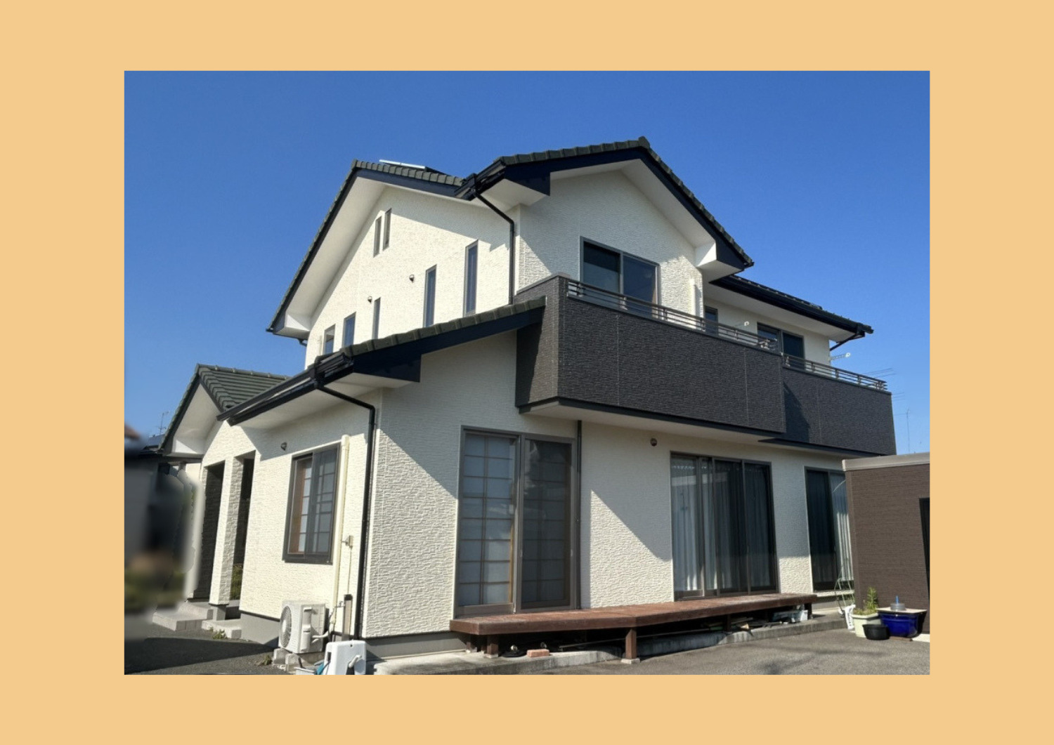 外壁塗装・付帯部塗装工事｜ホワイト系・ブラウン系｜南相馬市｜S様｜施工後