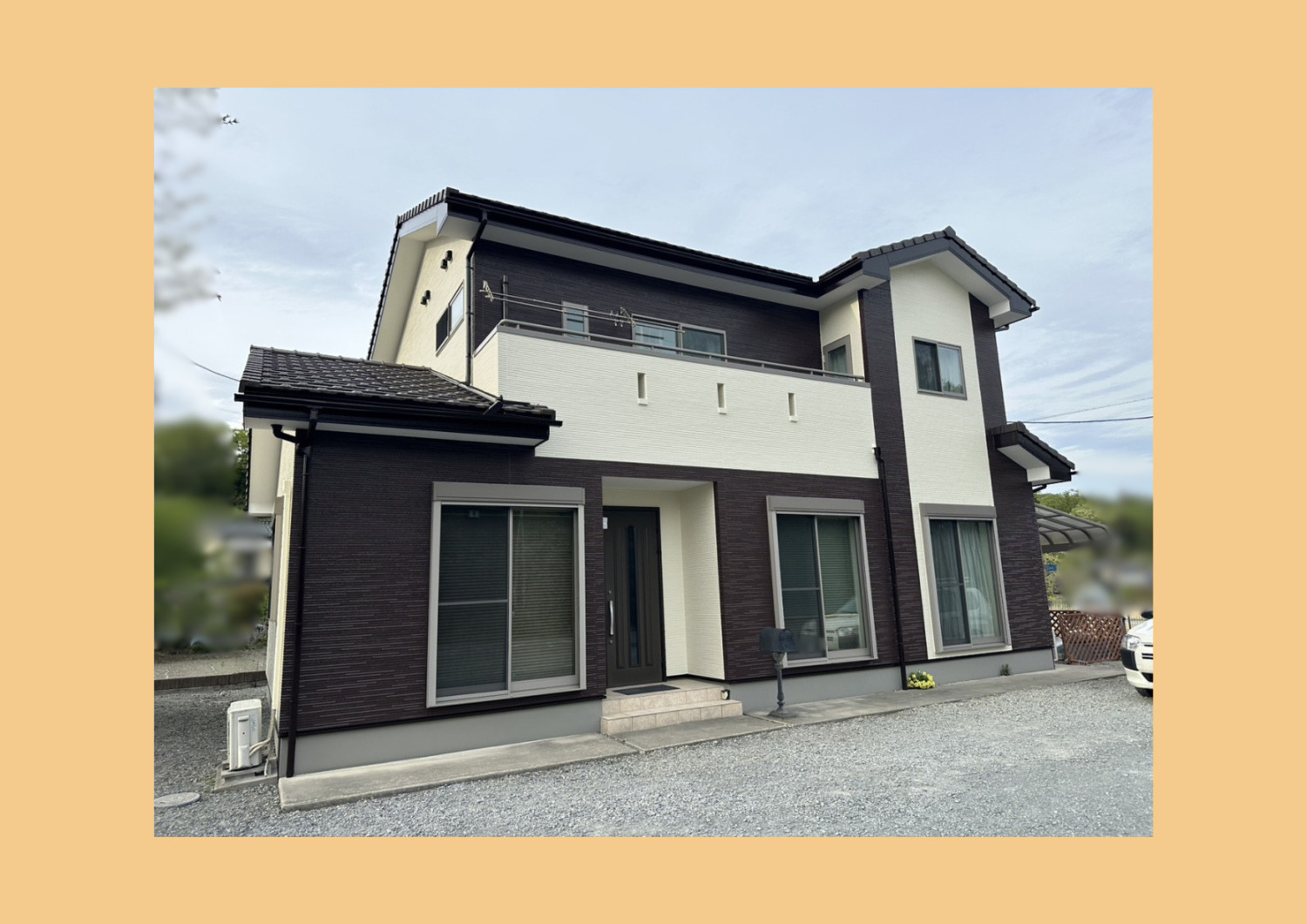 外壁塗装・付帯部工事|ホワイト系・ブラウン系|相馬郡|K様|施工後